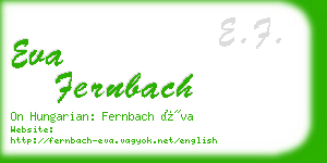 eva fernbach business card